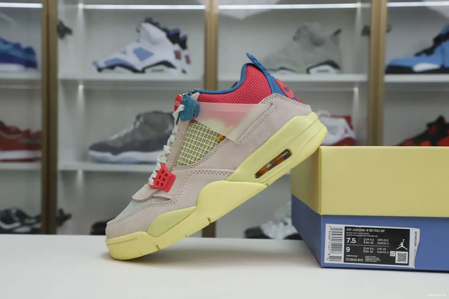 'GUAVA X UNION AIR ICE' JORDAN 4 LA RETRO Kimikick 0505